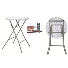 Folding plastic high table - folding,