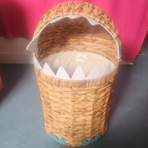 Water hyacinth laundry hamper - water,