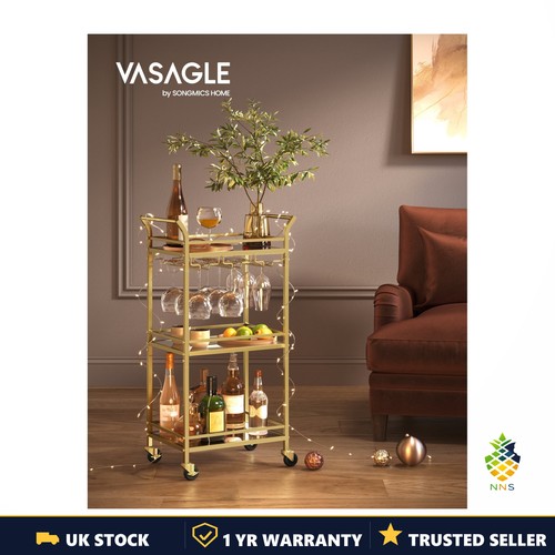 Mini bar cart gold tier - cart,