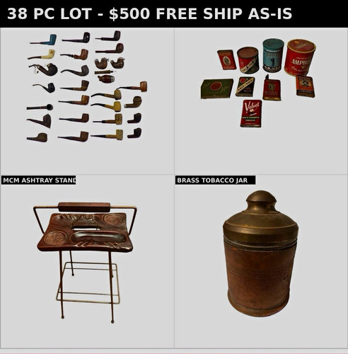 38pc estate smoking lot - 38pc,