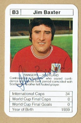 Jim baxter signed 1970s world - baxter,