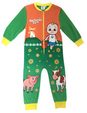 Boys COCOMELON sleepsuit, pyjamas, pjs, all in one 12mths - 4yrs micro fleece 