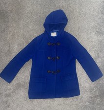 Ladies Blue Hooded Duffle
