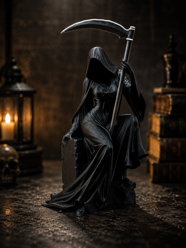 Gothic grim reaper lady - grim,