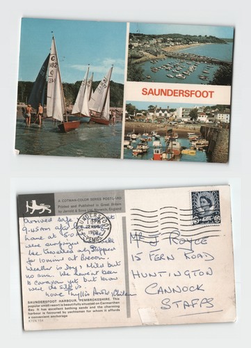 Postcard saundersfoot - postcard,