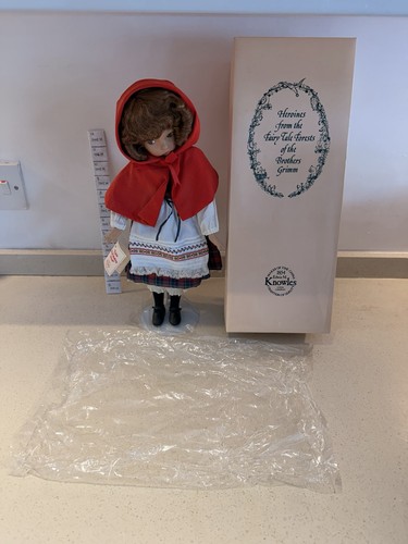 Porcelain doll little red - porcelain,