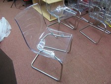 Ikea Tobias acrylic And Chrome chair By Carl Ojerstam