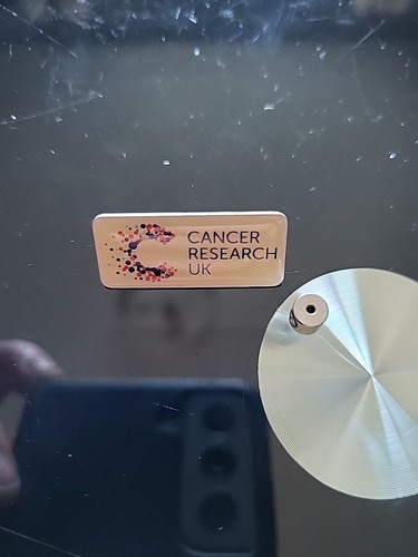 Charity pin badge cancer