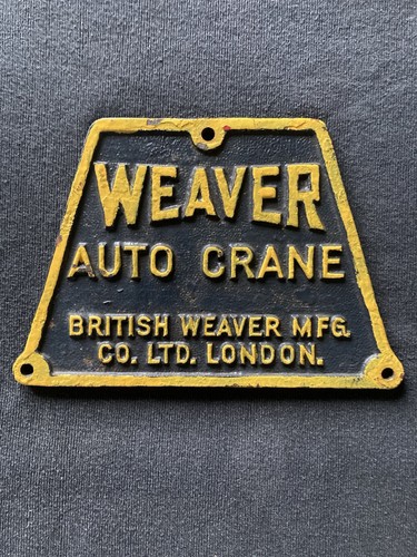 Vintage weaver auto crane cast - weaver,