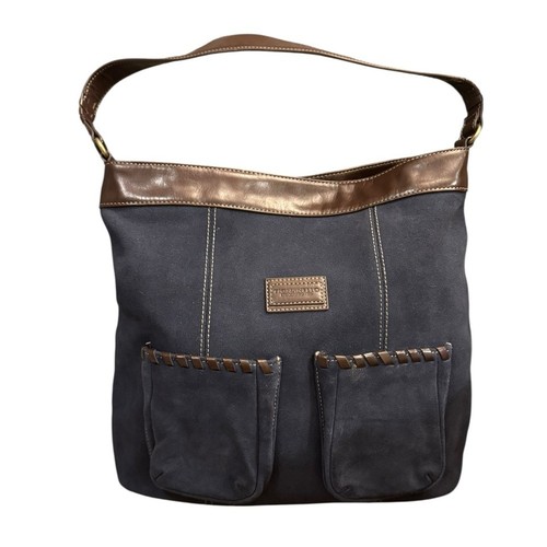 Tignanello blue suede shoulder - tignanello,