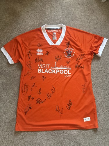 Blackpool signed football - signed,