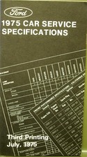 1975 Ford Car Service Specs