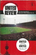 Football Programme MAN UTD v WEST HAM UNITED Jan 1968
