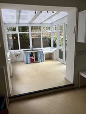Used full hight UPVC lean to conservatory - white - 9ft x 9ft approx 