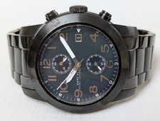 Working Marc By Marc Jacobs Larry Chronograph MBM 8606 Black Steel 100m Watch