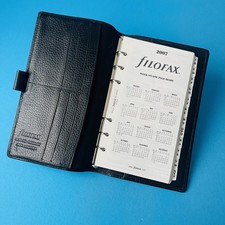 Vintage Filofax Slimline Finsbury Black Leather Diary