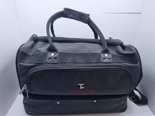 Thomas Taylor Lawn Bowls 2 Tier Shoulder Bag Black Holds 5 Bowls - GC 18"x14"