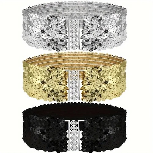 Sequin wide slim - sequin, stretch