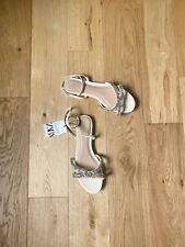 Zara Cream Bejewelled Flat