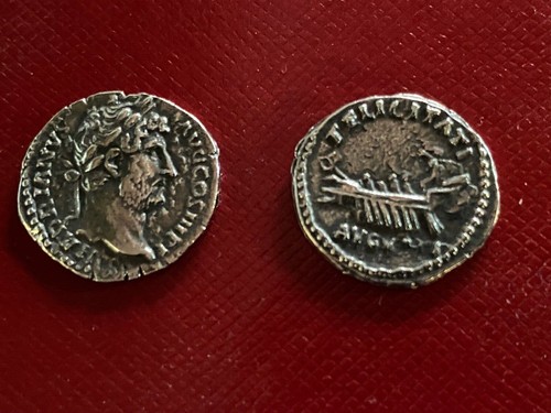Roman hadrian denarius ad - hadrian,