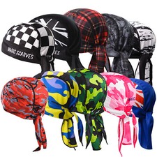 Biker Headwrap Cycling Doo Do Rag Bandana Headband Beanie Hat Skull Cap Durag