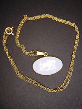 Wedgewood Pendant on Gold Chain? (fastener looks plated)