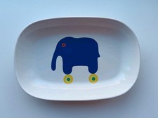 Vintage Delta Airlines Pfaltzgraff Child's Dish Elephant On Roller Skates Rare