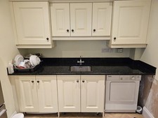 Black Granite Kitchen  Worktop 238 X 74cm  Includes Franke Sink And Tap