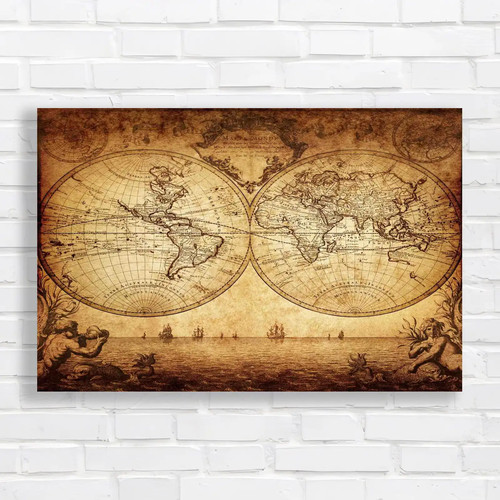 Vintage map the world - map,
