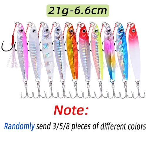 8pcs metal jig fishing - metal,