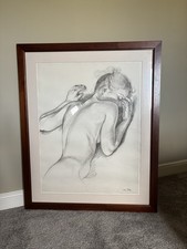Large Beautifully Framed Van Hove Print - Nude Woman