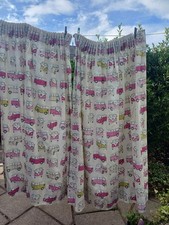 Homemade Lined cotton curtains With Camper Van Design