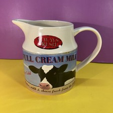 Retro Martin Wiscombe FULL CREAM MILK Ceramic Large Jug - 650ml