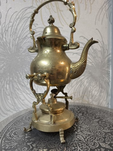Vintage brass ornate - brass, tea