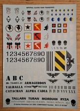 Warhammer 40k Imperial Guard Tank Transfer Sheet Decals Astra Militarum OOP 2000