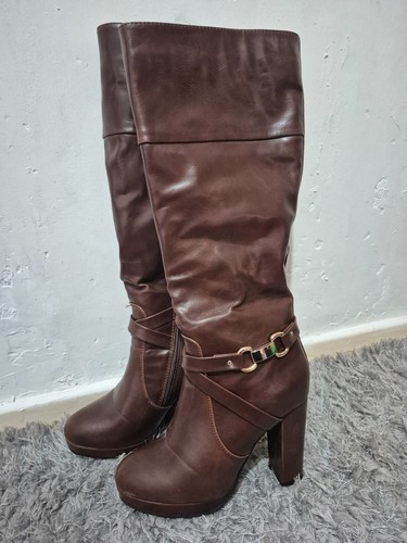 Women brown faux leather - faux,