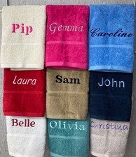 Personalised Towels, Any Name, Supersoft Facecloths, Hand & Bath Towels