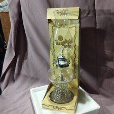 Vintage Glass Oil Lamp Lamplight Farms Hobnail 40cm