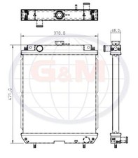 Radiator for KUBOTA Midi