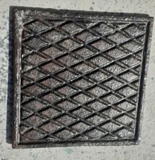 Vintage Old Antique Cast Iron Drain Cover 12" x 12" Victorian Decorative 