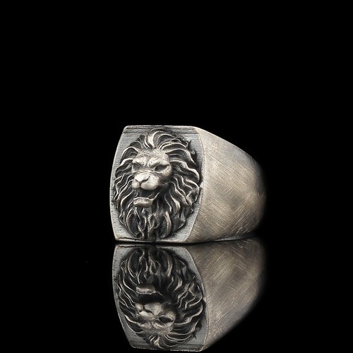 Lion men silver ring hand - men,