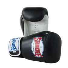 Sandee Authentic Leather Boxing Gloves - Black/White Thai Boxing Gloves