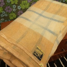 Vintage Yellow Blue Checked