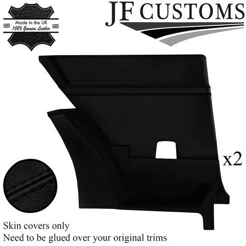 Black stitch leather rear - black,