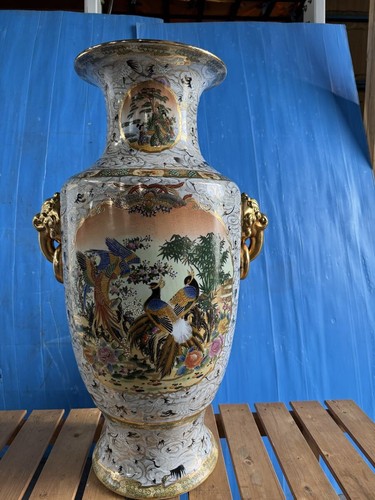 Satsuma ware large vase - satsuma,