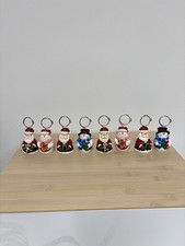 X8 Festive Christmas Card / Place Card Holders Santa, Snowman Table Decorations