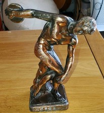 Vintage Statue Copper Myron's
