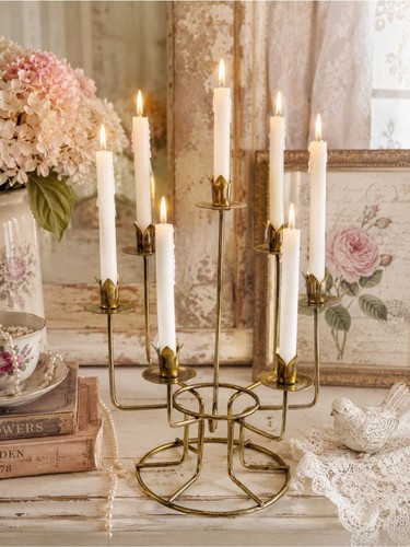 Vintage brass arm candelabra - vintage, 7