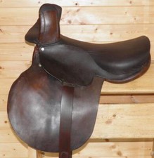 Antique Brown English Leather Side Saddle & Balance Strap
