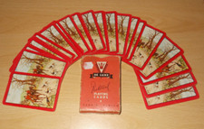 THE HUNT FABRIC FINISH PLAYING CARDS 52 DECK ALF COOKE LIMITED FOX HUNTING SCENE